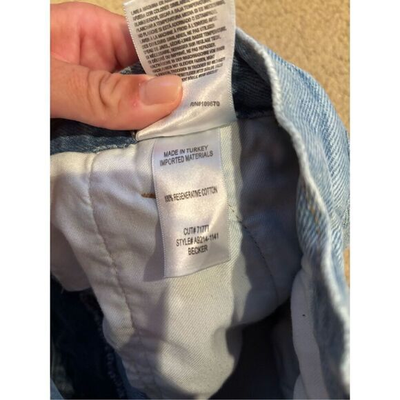 Agolde Becker Pleated Denim Shorts size 25 - Picture 5 of 6